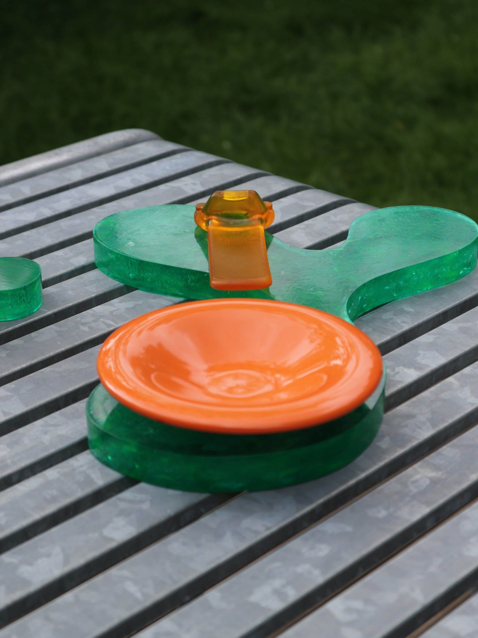 The 3 Drinks Coaster in Green Recycled Plastic
