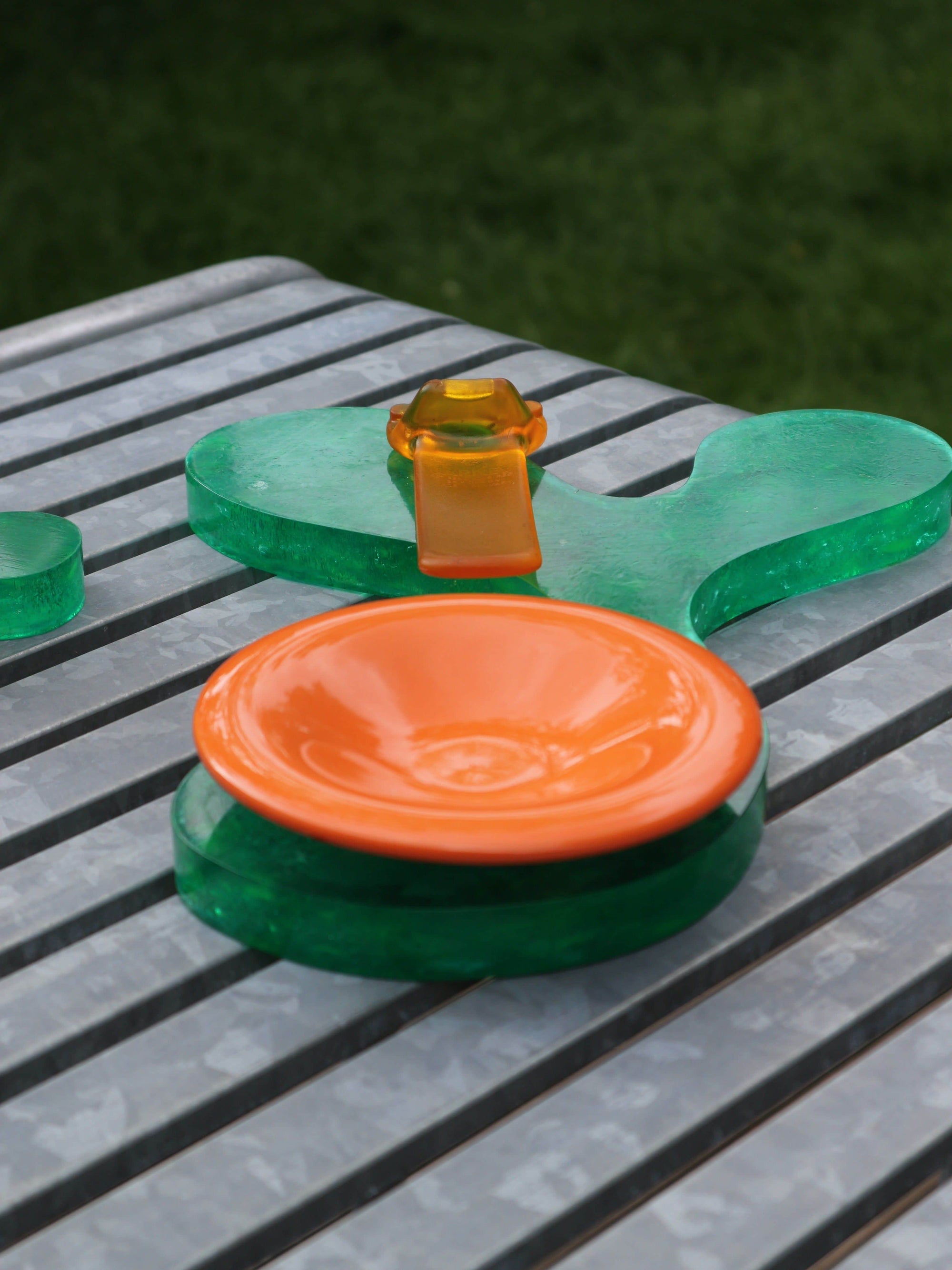 The 3 Drinks Coaster in Green Recycled Plastic