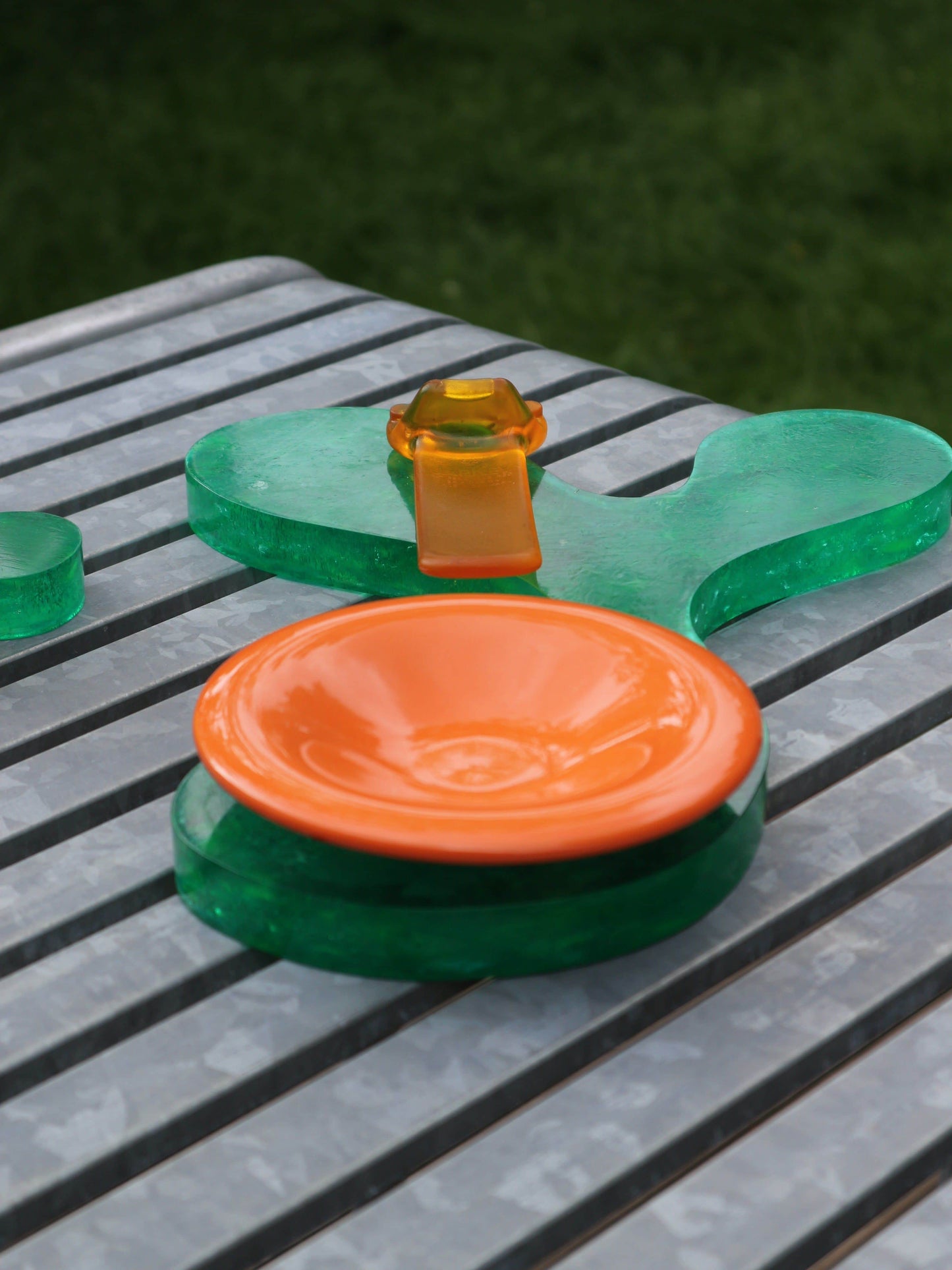 The 3 Drinks Coaster in Green Recycled Plastic