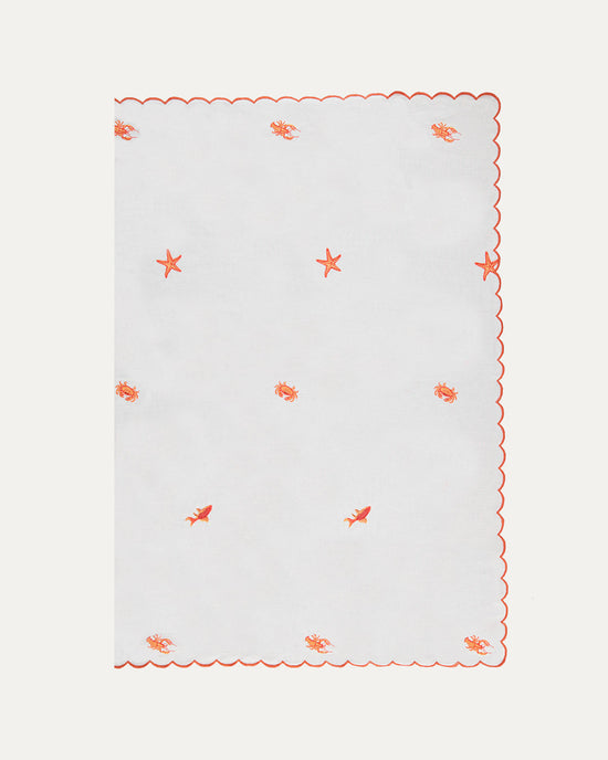 Embroidered Sea Tablecloth