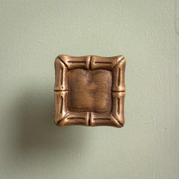 Linley Square Knob, Aged Brass