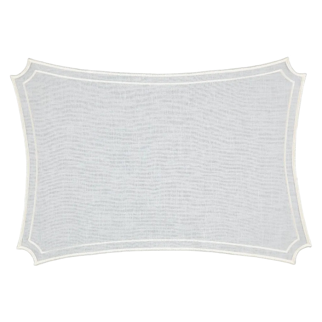 Sal Placemat, Baby Blue with Champagne White