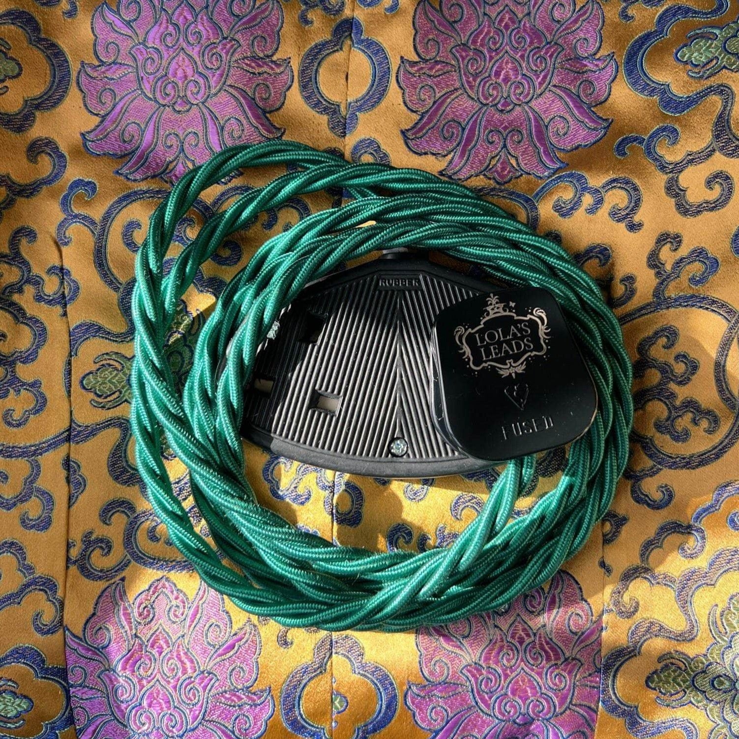 Fabric Extension Cable in Malachite