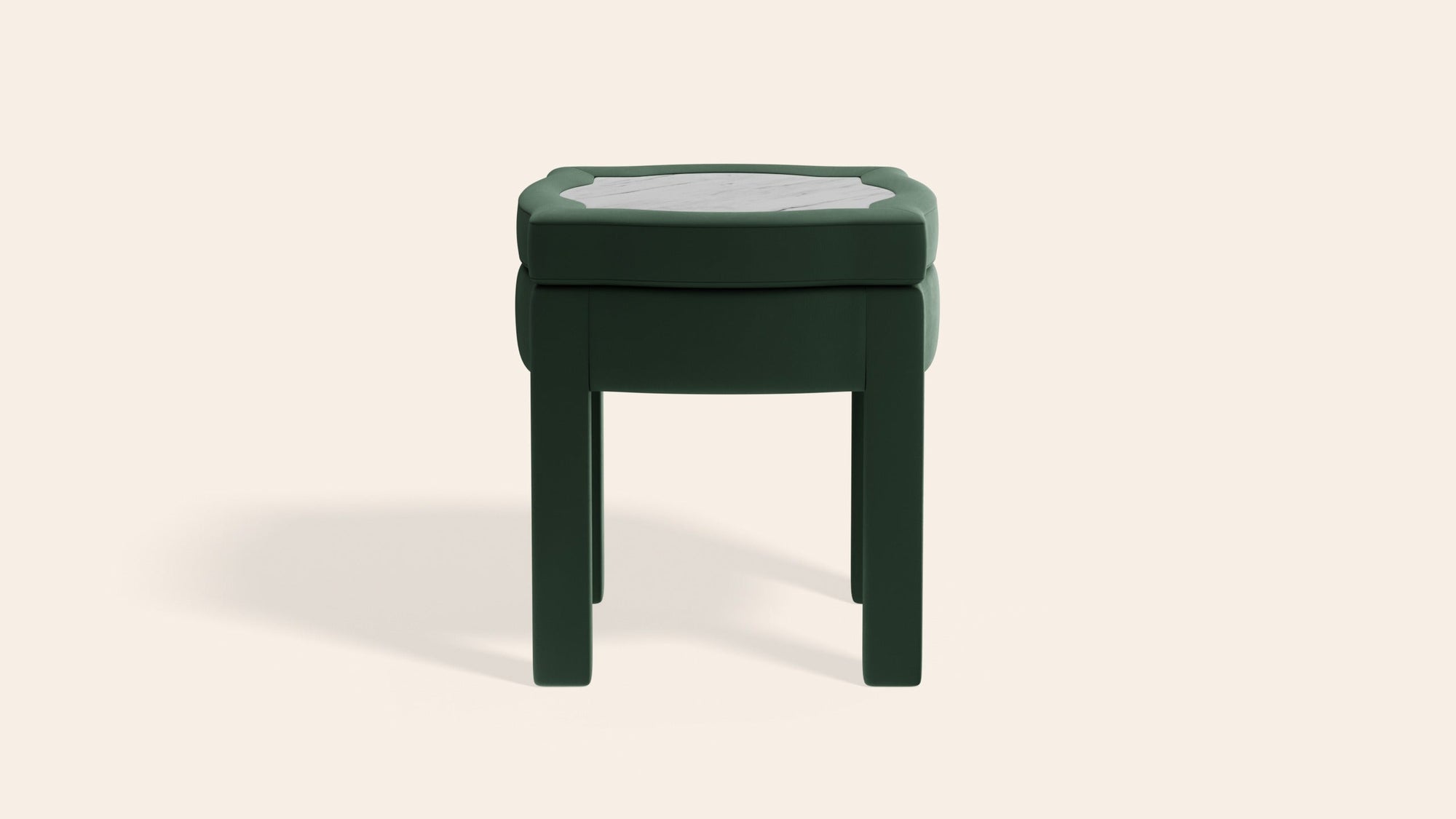 Piero Footstool, Olive Linen