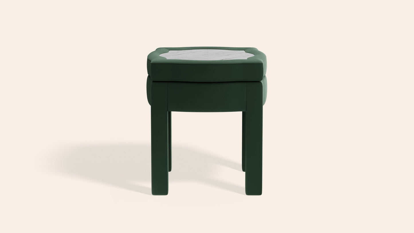 Piero Footstool, Olive Linen