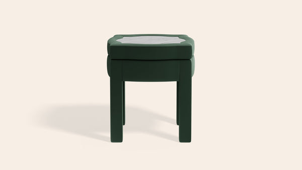 Piero Footstool, Olive Linen