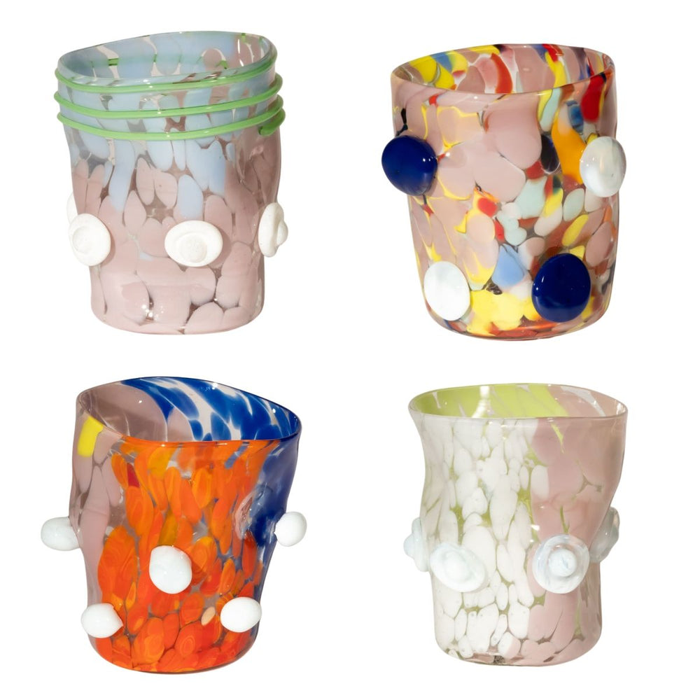 Surrealist Murano Glasses Set of 4