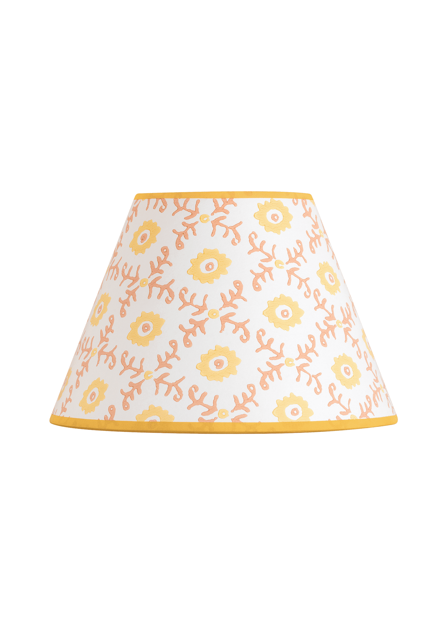Folk Flower Pendant Lampshade - Yellow / Terracotta