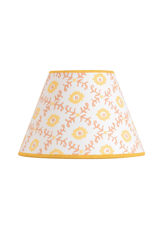 Folk Flower Pendant Lampshade - Yellow / Terracotta