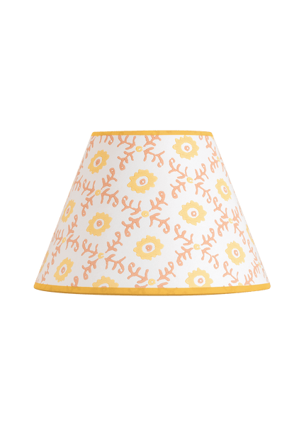 Folk Flower Pendant Lampshade - Yellow / Terracotta