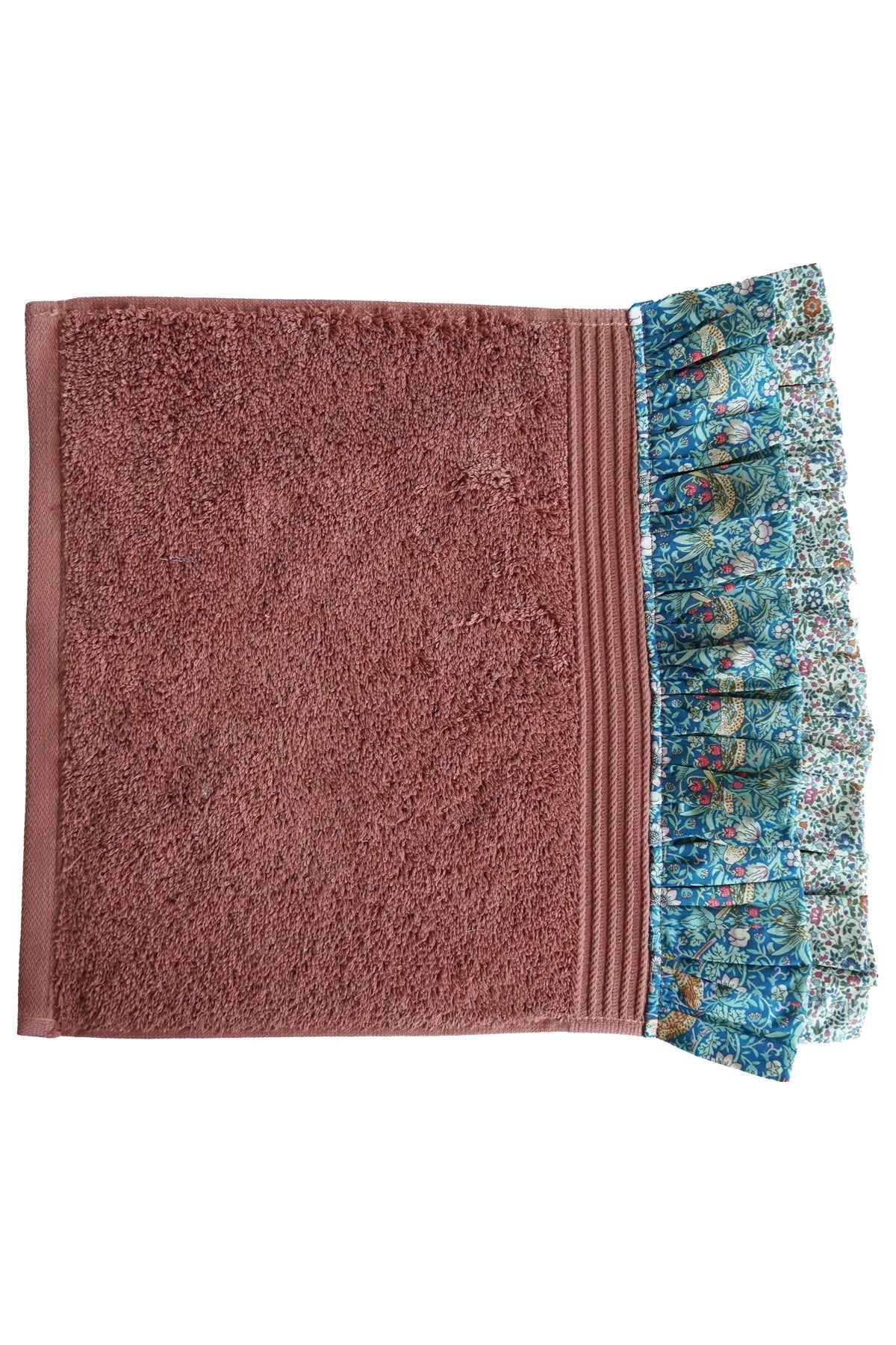Ruffle Edge Towel made with Liberty Fabric STRAWBERRY THIEF & KATIE & MILLIE