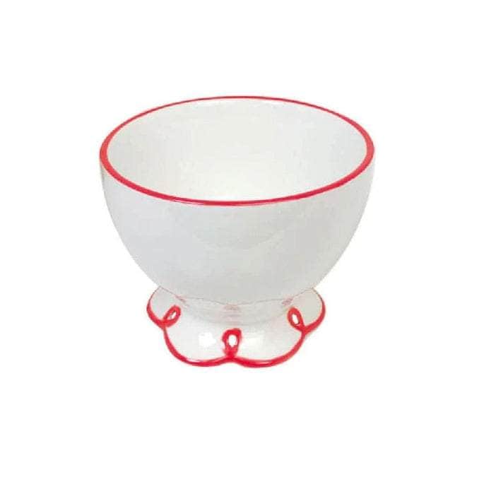 Rosy Red Scalloped Bowl | Set of 4