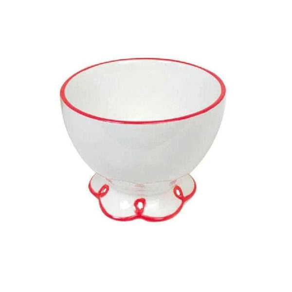 Rosy Red Scalloped Bowl | Set of 4