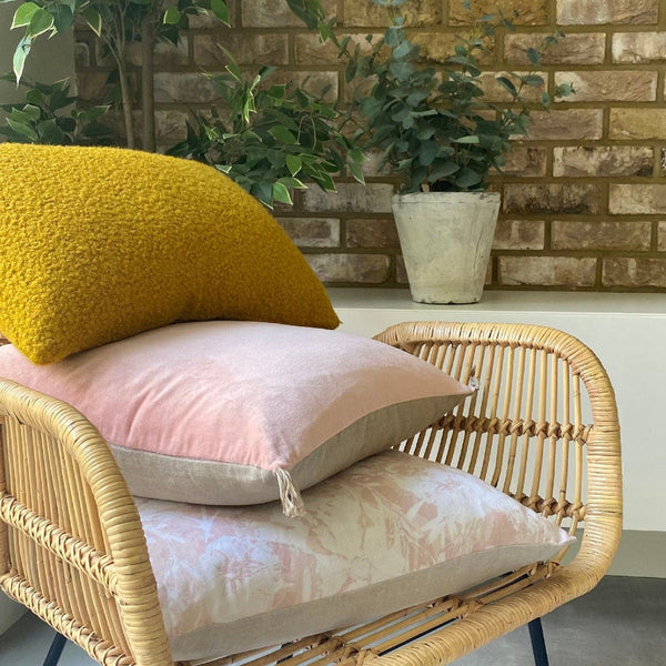 Everly Linen Cushion Pale Pink