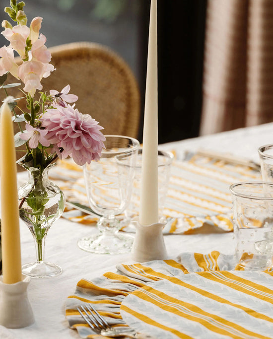 English Oak Reversible Placemat | Ochre + Blue