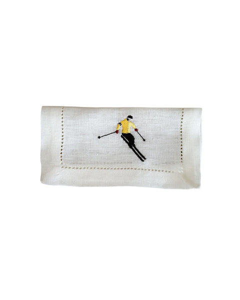 Baqueira Ski Linen Cocktail Napkin Set of 6
