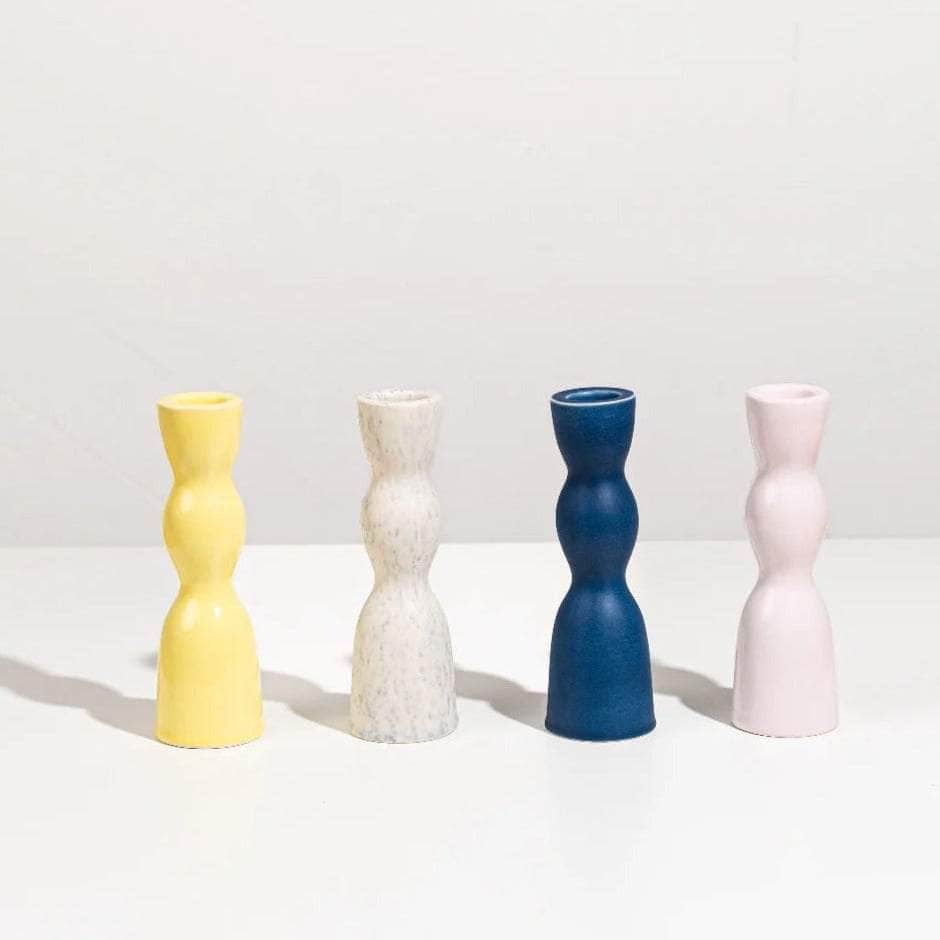 Blush Low Wave Candleholder