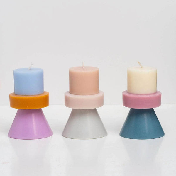 Stack Candle Mini I - Lavender / Peach / Pale Pink