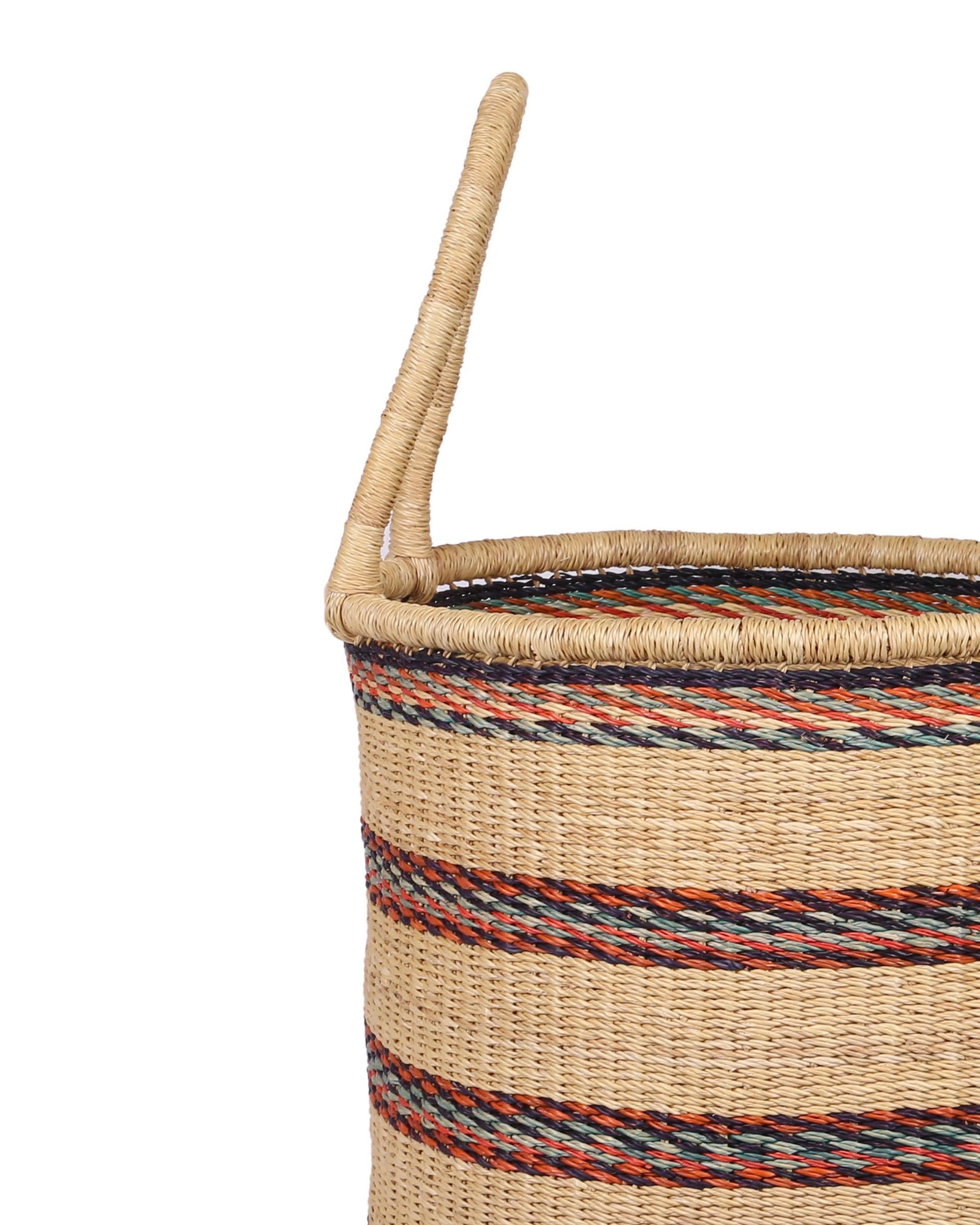 OESE: Burnt Orange, Blue and Black Log or Laundry Basket