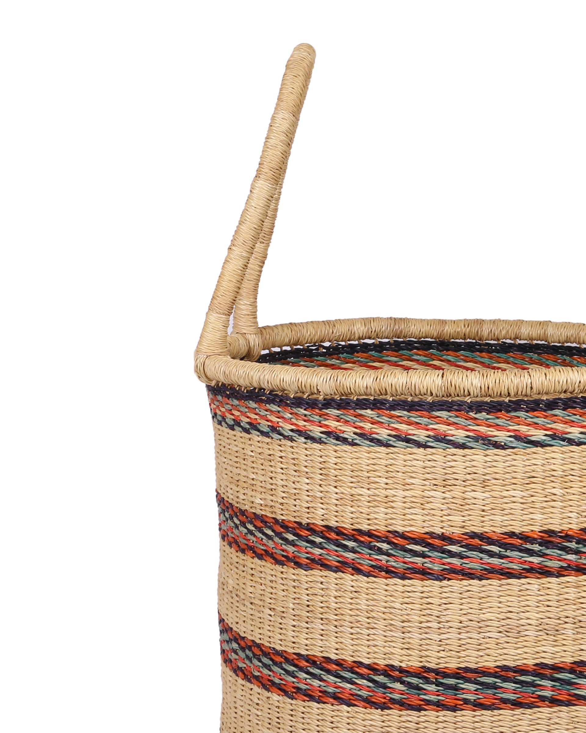 OESE: Burnt Orange, Blue and Black Log or Laundry Basket