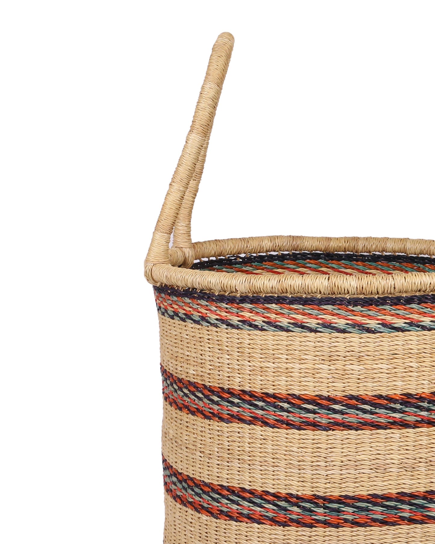 OESE: Burnt Orange, Blue and Black Log or Laundry Basket