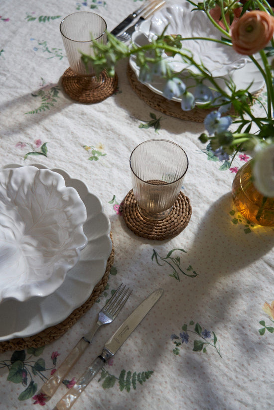 Signs of Spring Spot Linen Tablecloth