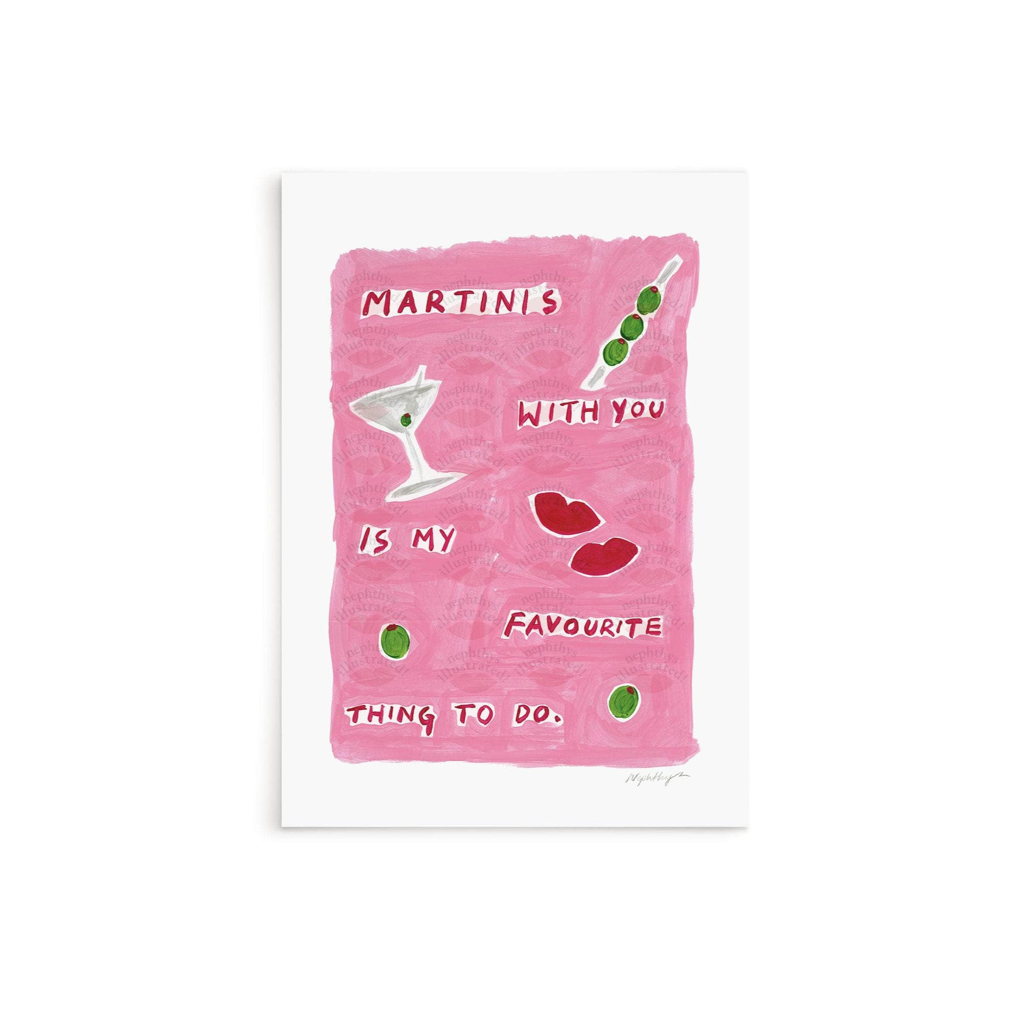 Martinis With You Print