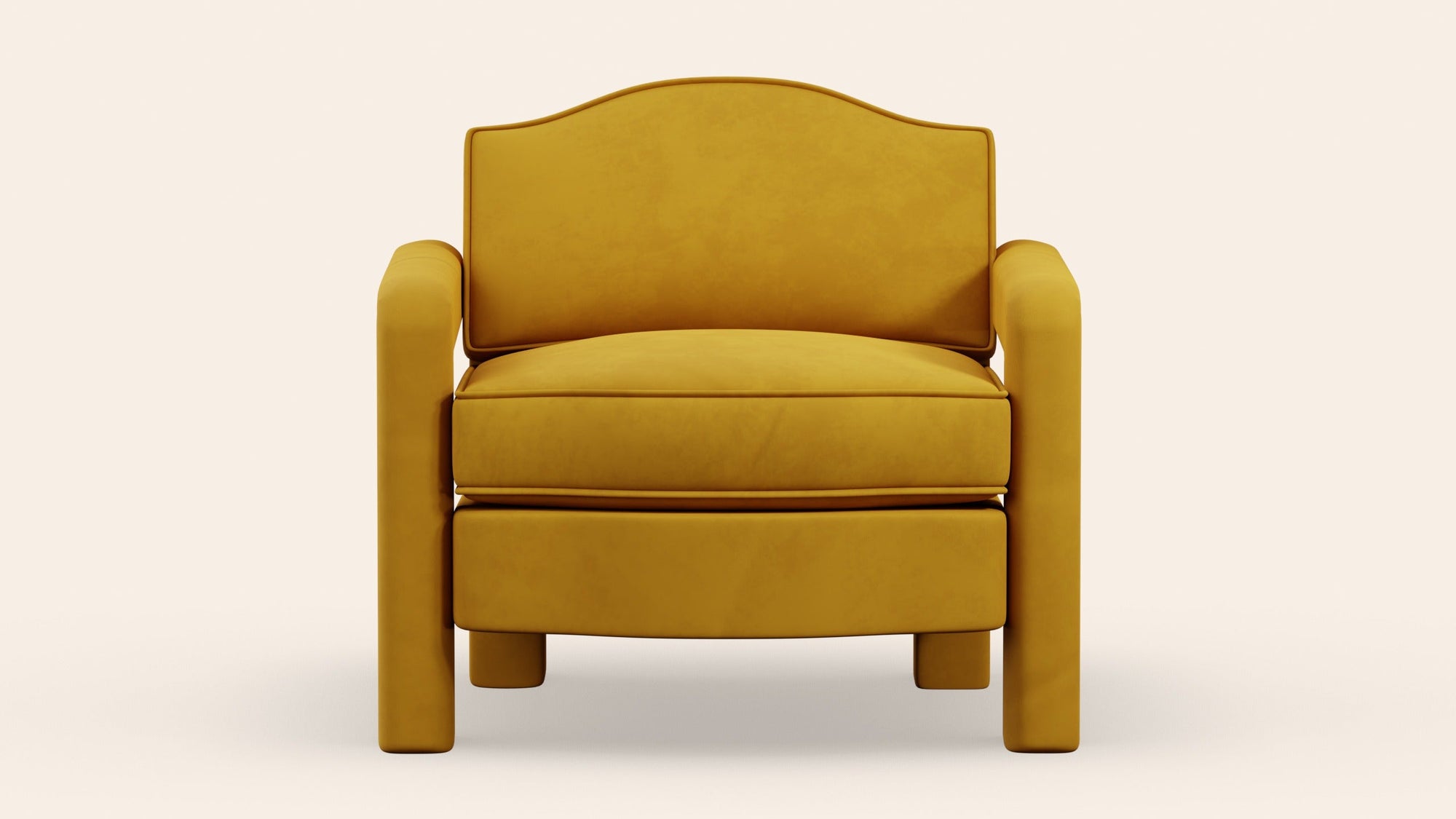 Elio Armchair, Turmeric Velvet
