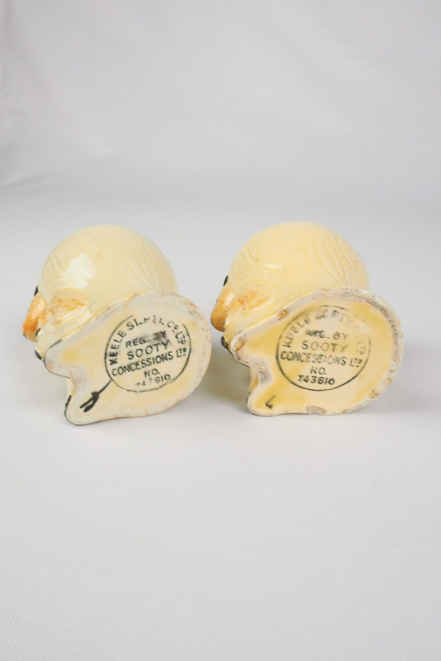 Pair of Vintage Sooty Egg Cups