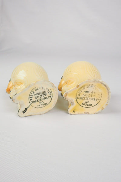 Pair of Vintage Sooty Egg Cups