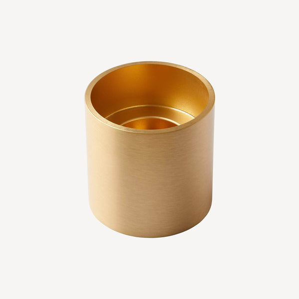 Roman Satin Brass Candle Holder