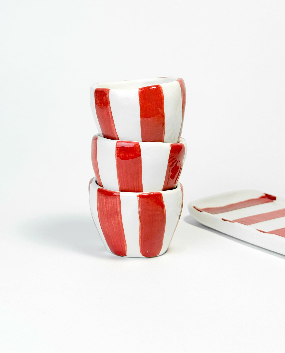Espresso stripe SET with plate