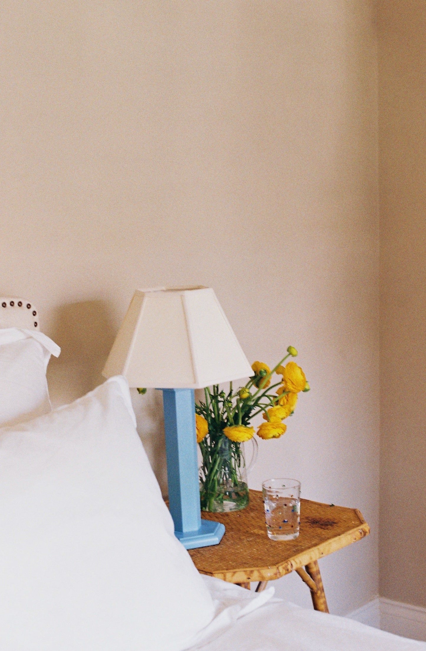 Hexagon Bedside Lamp - Beaufort Blue