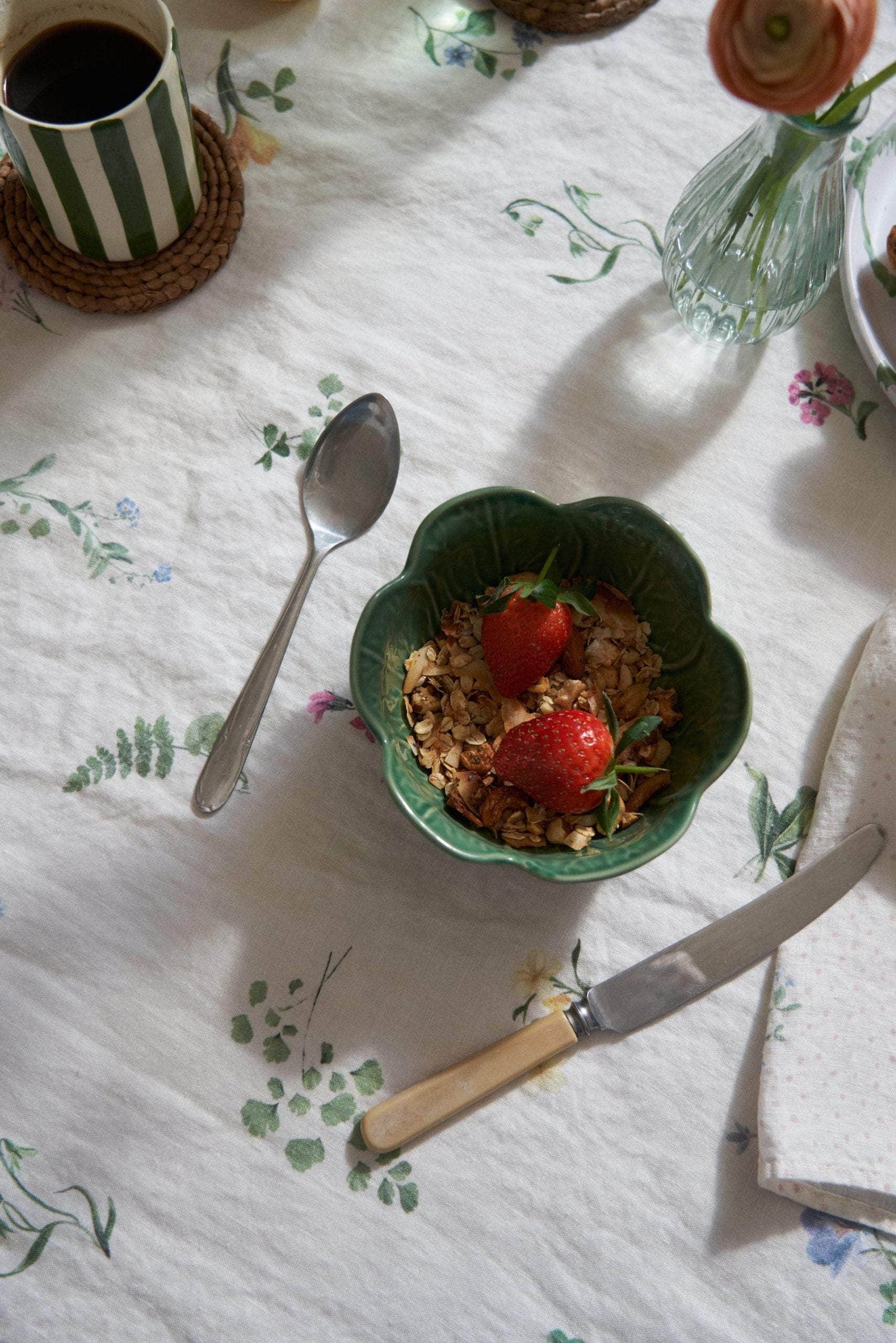 Signs of Spring Linen Tablecloth