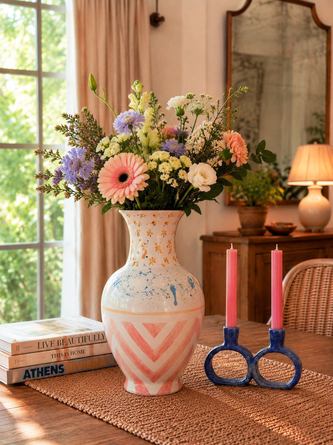 Hand-Painted Decorative Ceramic Vase