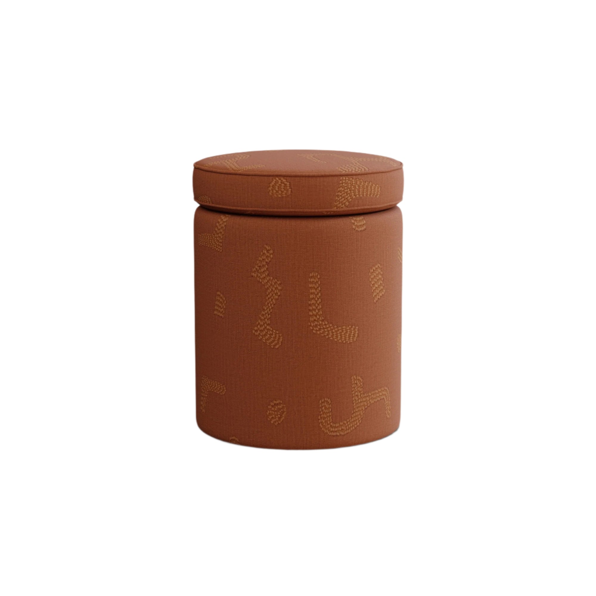 Aurora Footstool, Raphia, Tobacco