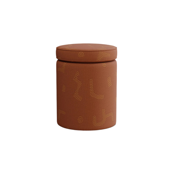 Aurora Footstool, Raphia, Tobacco