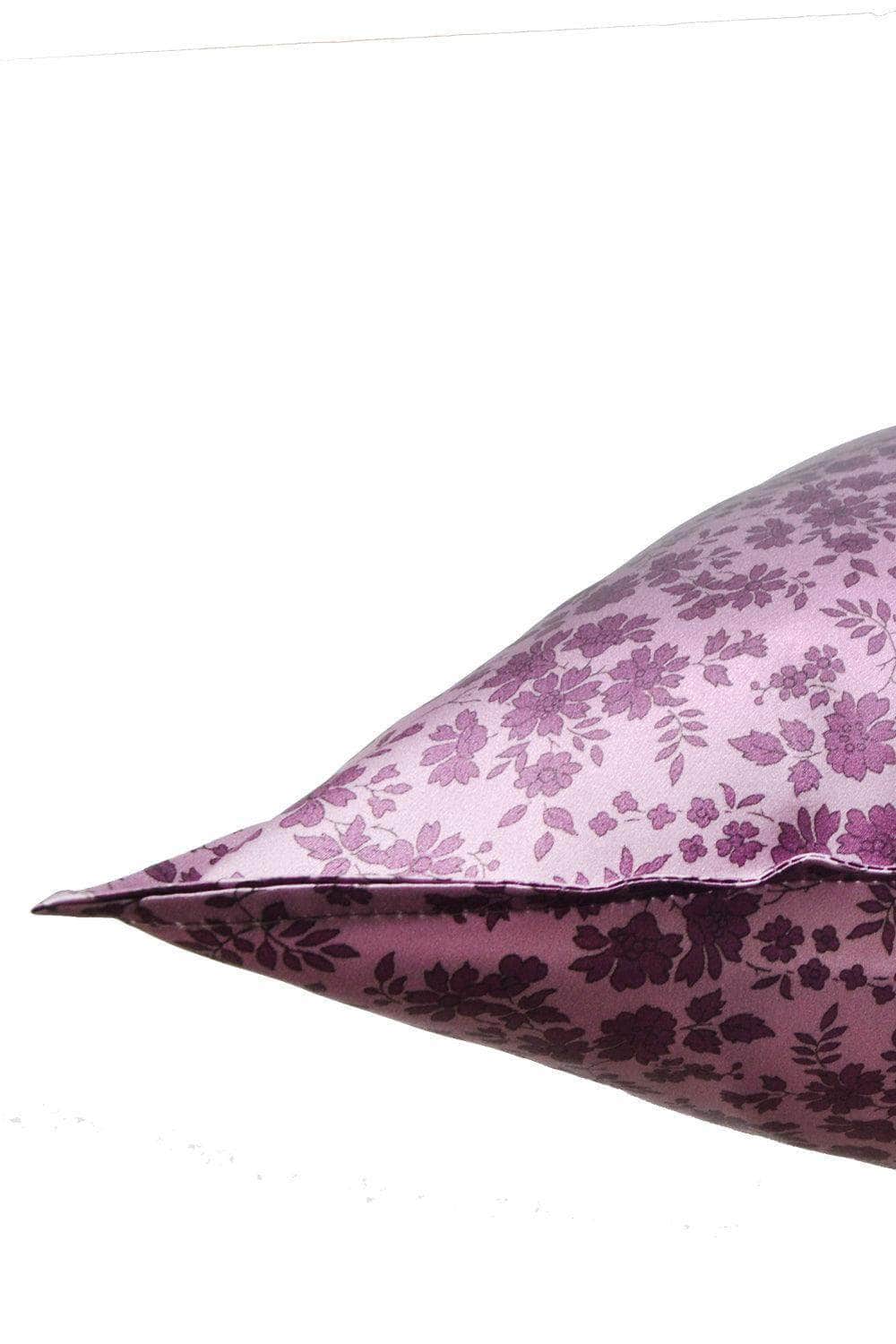 Silk Pillowcase Made With Liberty Fabric Capel Aubergine