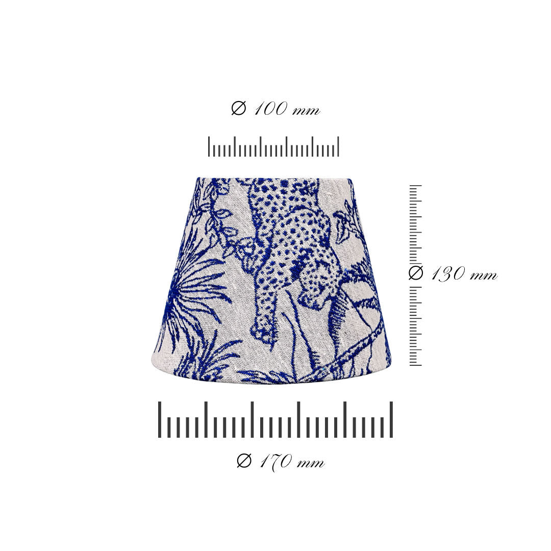 Lampshade Blue Leopard