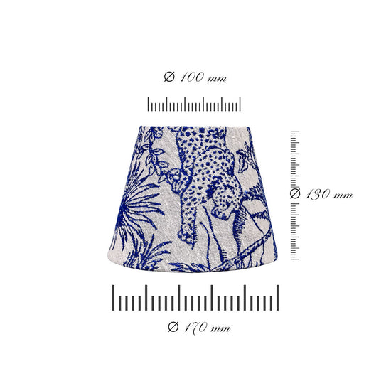 Lampshade Blue Leopard