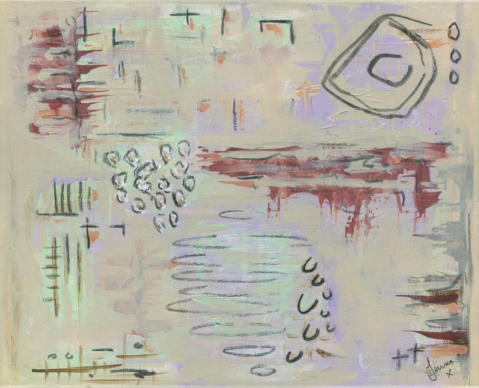 Marshmallow Skies Painting