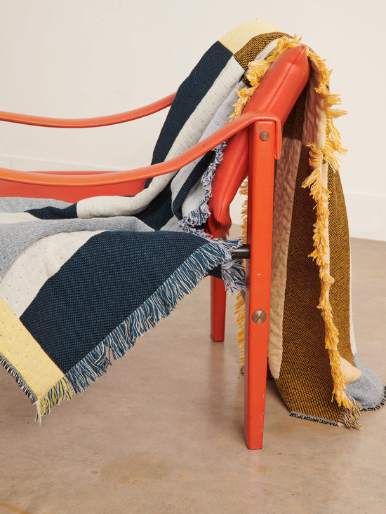 Dash Blanket Teal + Yellow