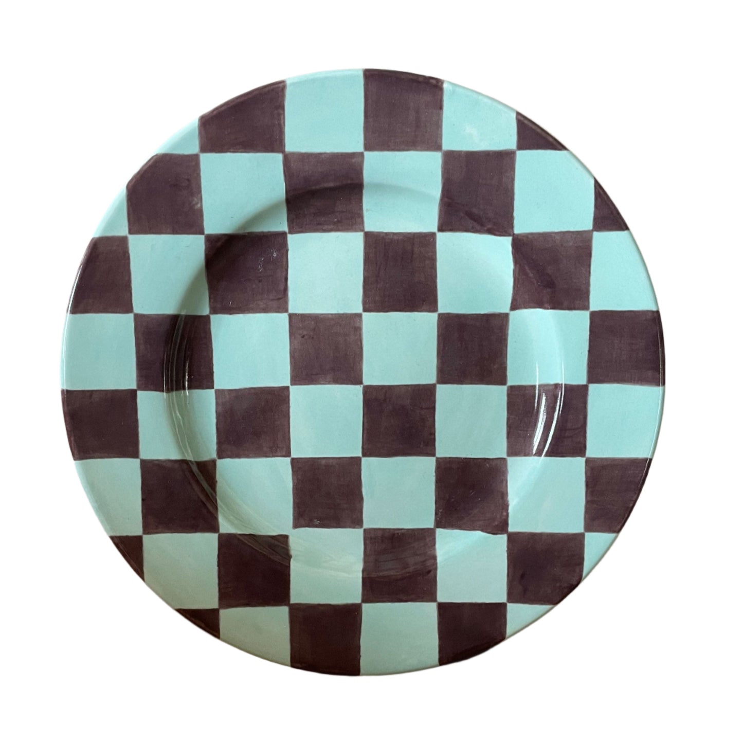 Checkmate Plate, Mint & Purple