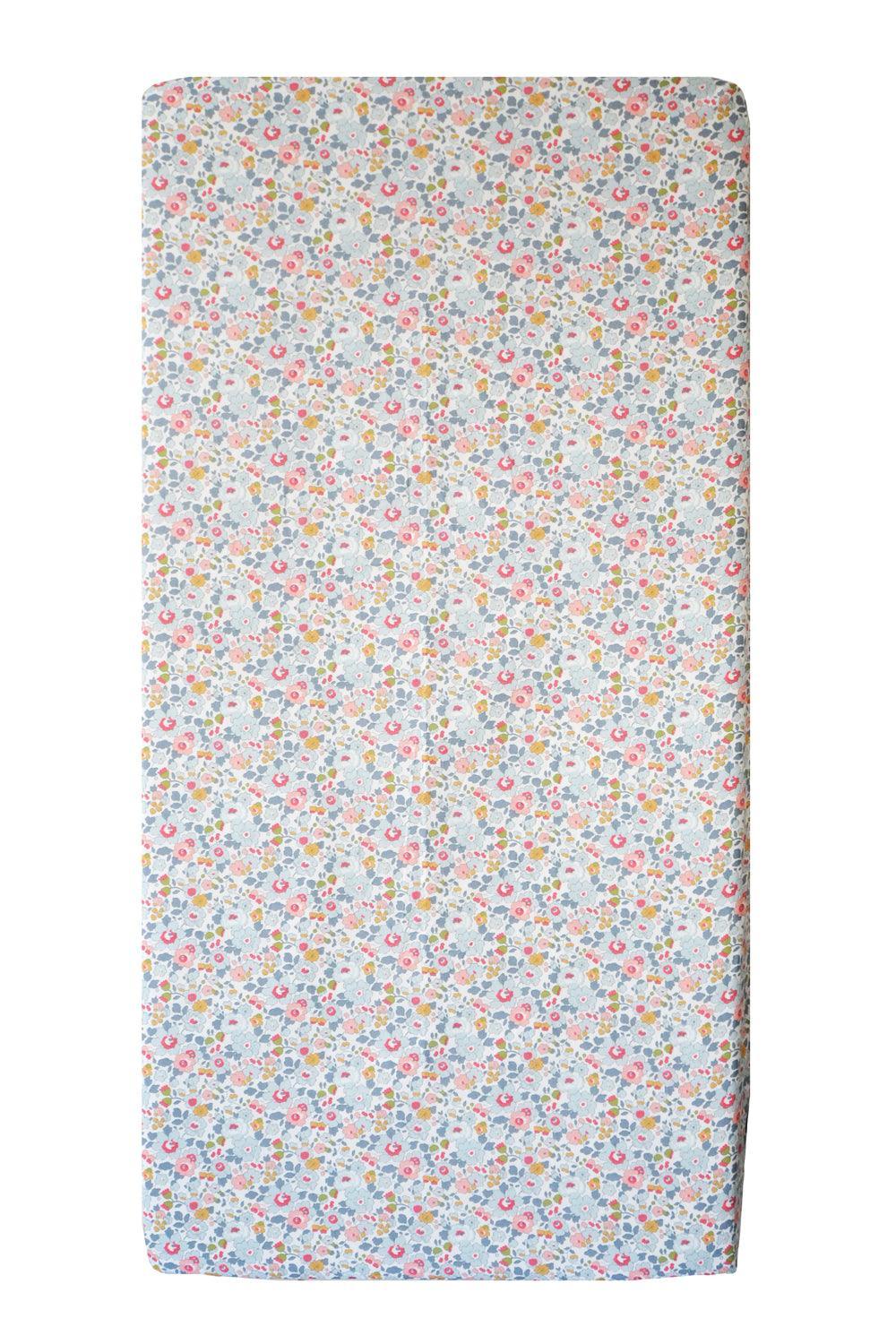 Fitted Sheet Made With Liberty Fabric Betsy Grey