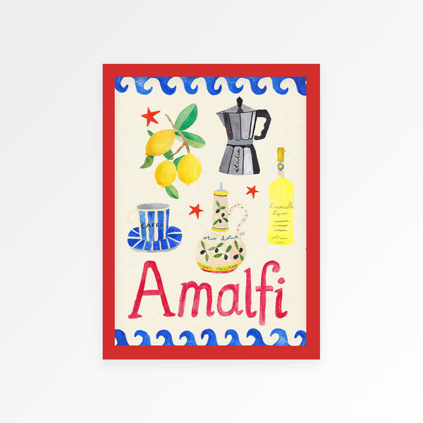 Amalfi Travel Trinket Hand Painted Print