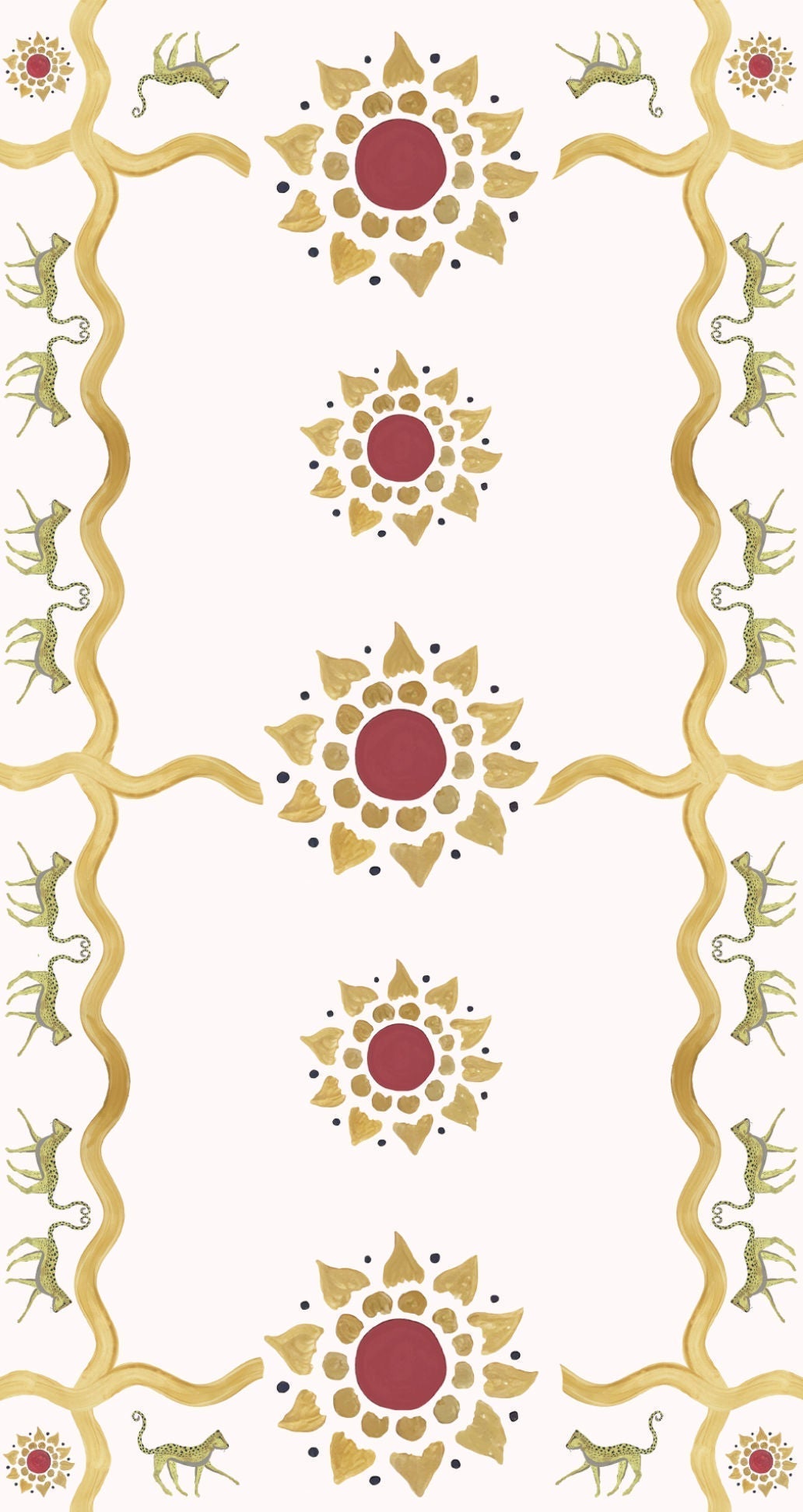 Flower and Leopard Print Table Linen