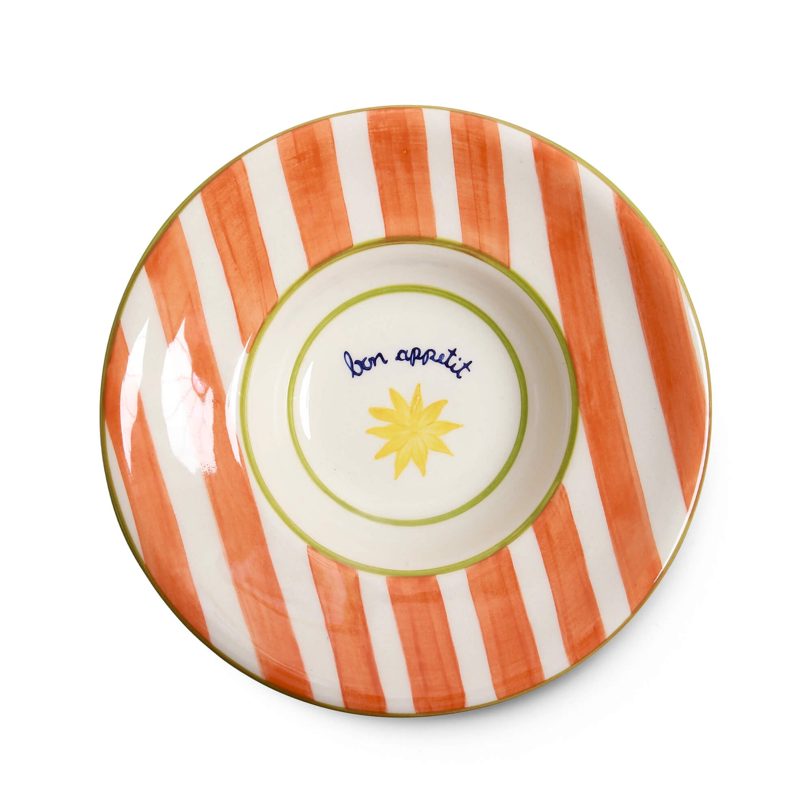Loulou Orange Pasta Plates Set-Of-Four