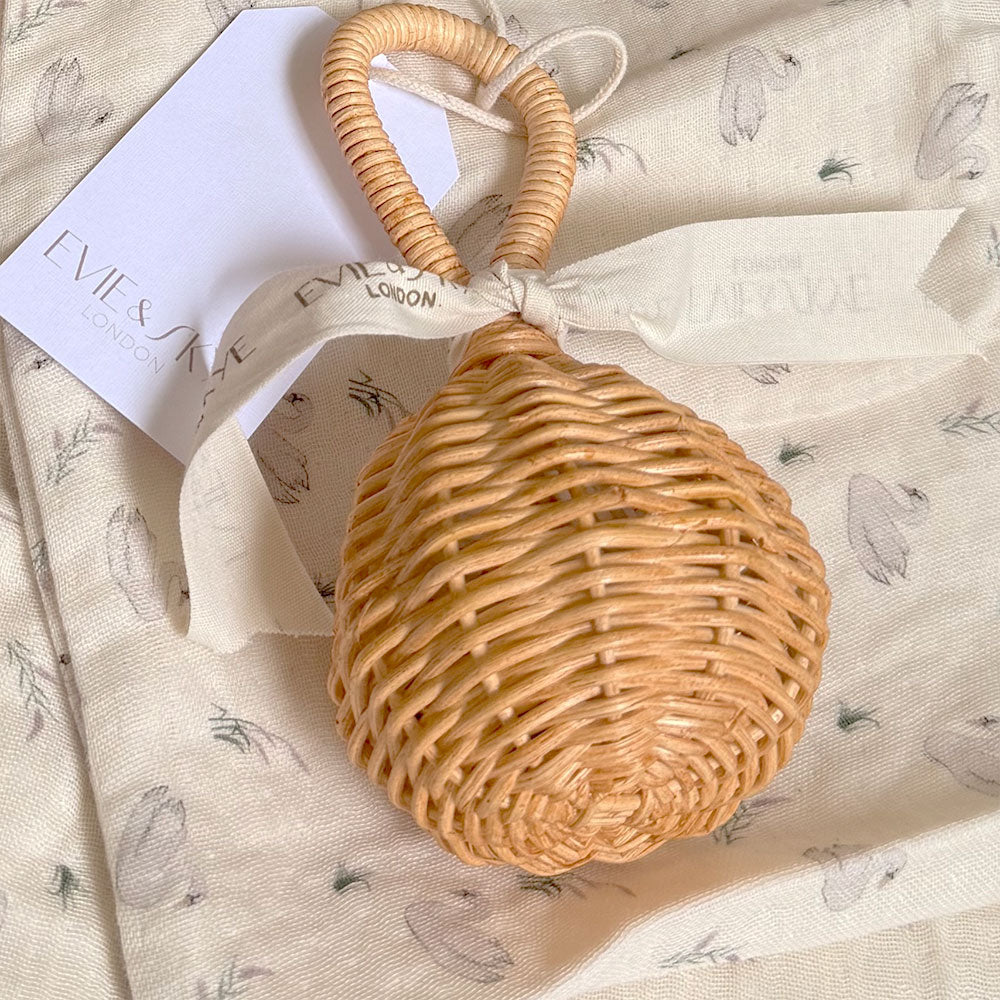Handwoven Rattan Baby Rattle