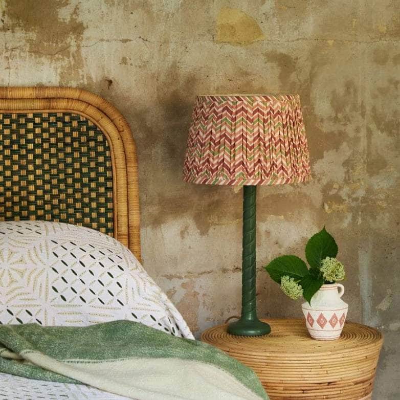 Super King Rattan Headboard - Green