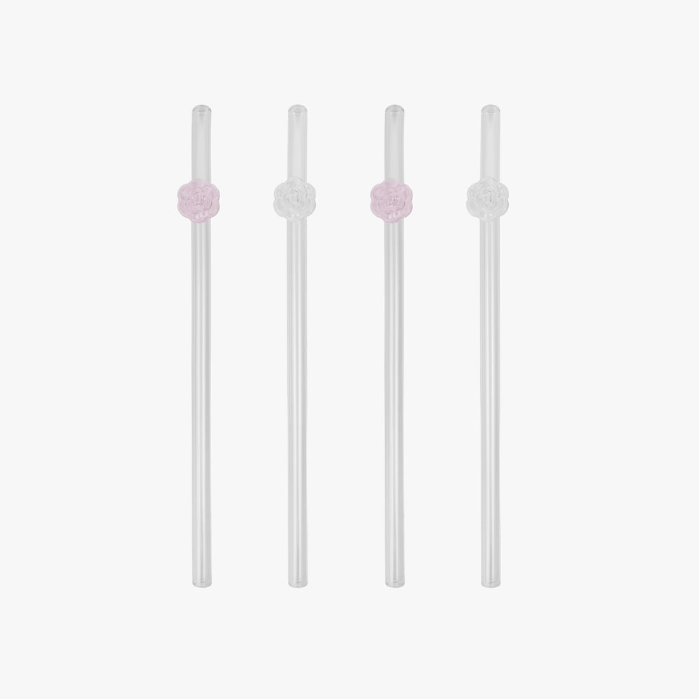 Rose Straws Set of Four